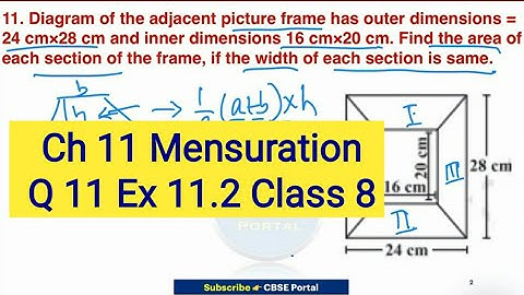 Q 11 Ex 11.2 Class 8 Maths Mensuration | Mensuration Class 8 Solutions CBSE Portal