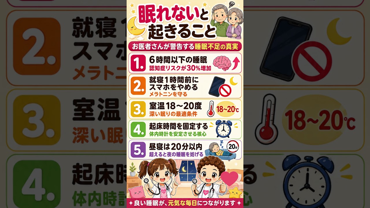 🍀眠れないと起きることお医者さんが警告する睡眠不足の真実