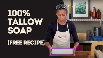 Pure Lavender Tallow Soap Recipe and Tutorial (Free!)
