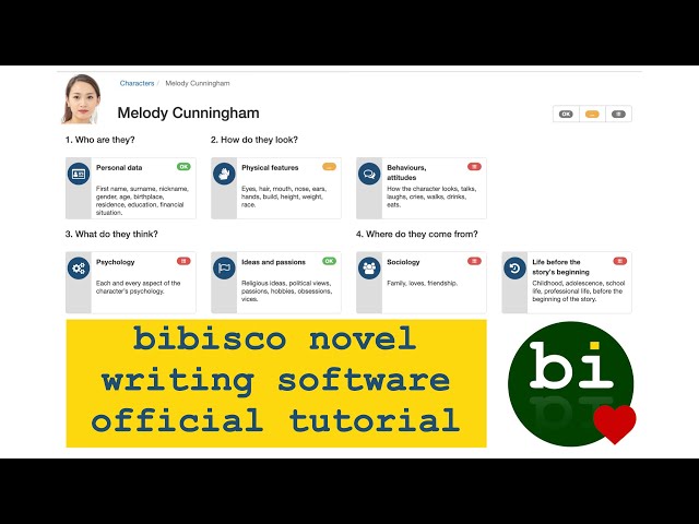 bibisco novel writing software official tutorial presented by its author, Andrea Feccomandi. class=