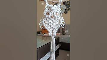Diy boho Macrame owl wallhanging 2023 🦉 || macrame animals #shorts #viral