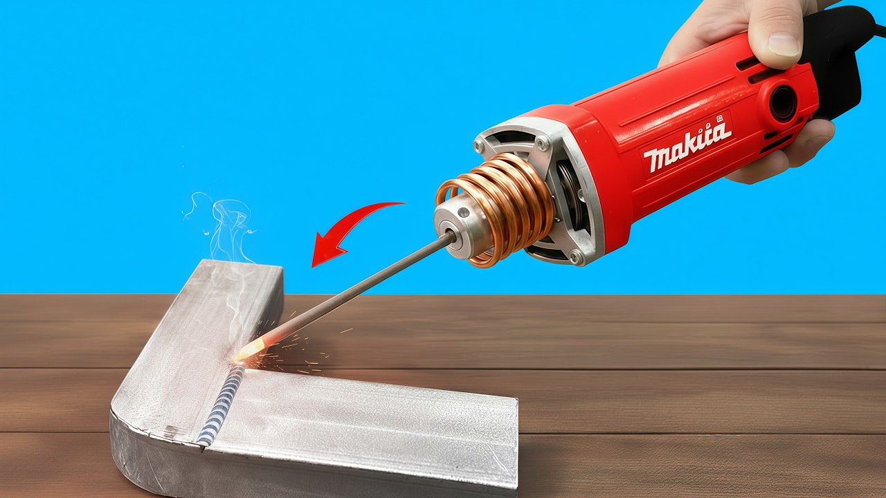 Гениальный трюк! Превращение угловой шлифовальной машины в сварочный аппарат | Это должен знать кажд