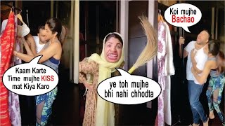 Shilpa Shetty BEATING Raj Kundra for KISSING Kaamwali Bai | Shilpa Shetty Funny TikTok Video