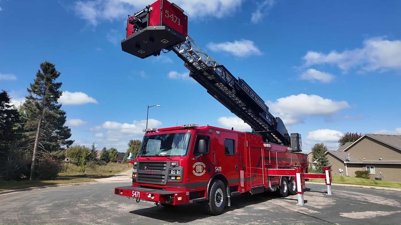 Marina Fire Department's NEW Rosenbauer 104' Cobra Platform - 75712