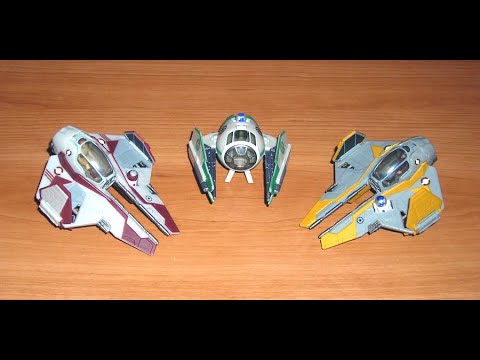 Star Wars Micro Galaxy Squadron! Anakin & Obi-Wan Jedi Interceptor & Yoda Starfighter Review