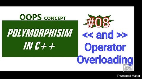 Stream insertion and stream extraction operator Overloading In c++ in Hindi. Insertion Operator in c