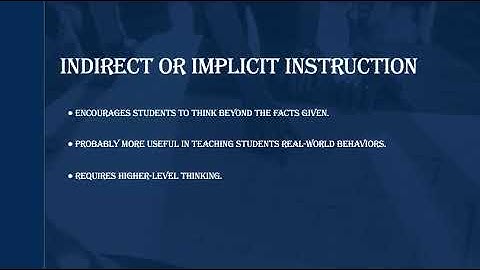 Indirect Instruction - Jessup MAT, by Haley & Ted