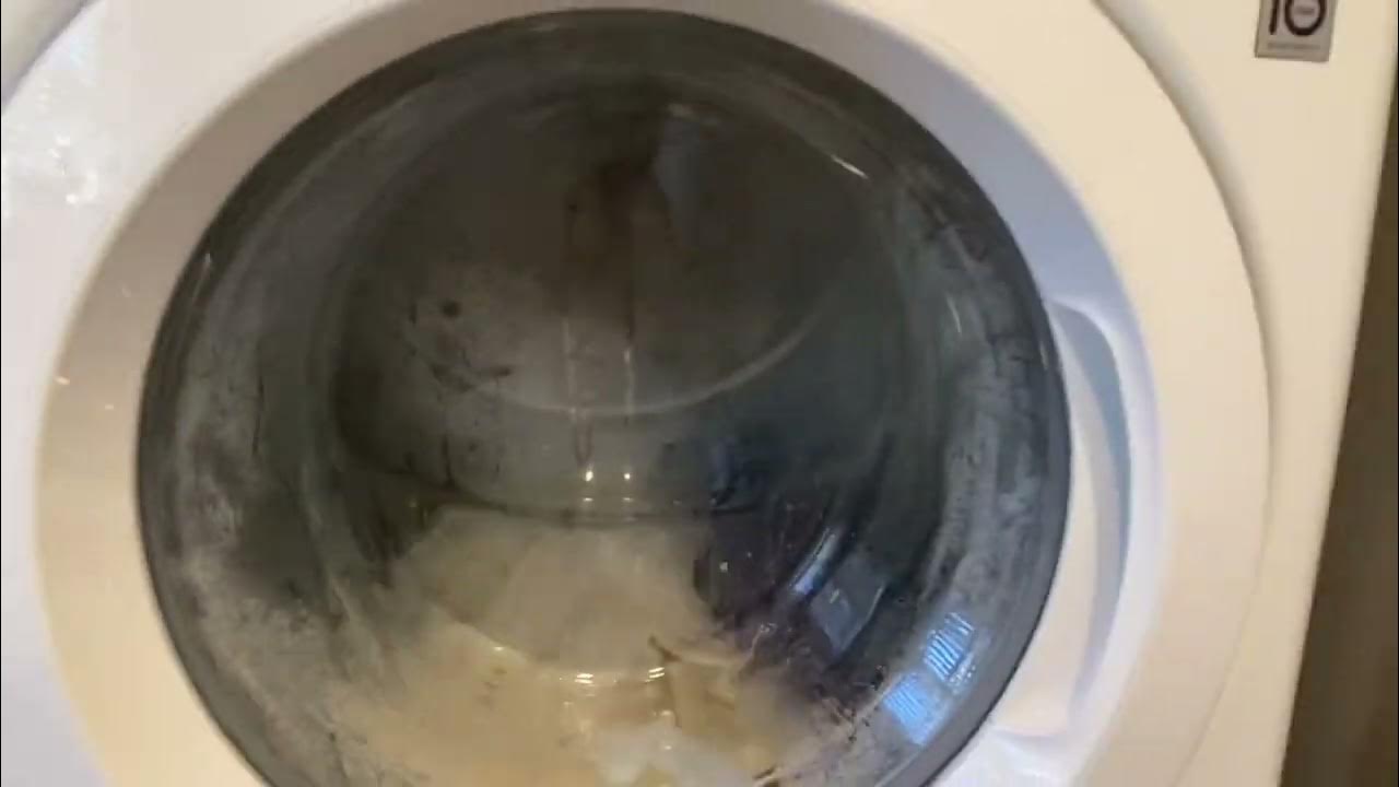 LG WM3400CW front load washer sensing and start of sudsy main wash with