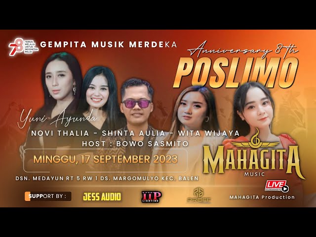 Live Streaming - MAHAGITA MUSIC ANNIVERSARY 8Th POSLIMO Community Medayun Margomulyo Balen class=