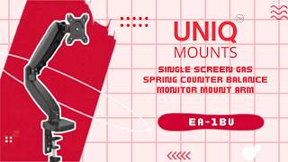 Uniq Mounts How to Install Gas Spring Single Monitor Arm #howto #monitorarm #unboxing #desksetups