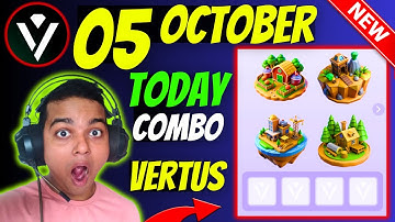 Vertus Combo Today - Vertus Mining Withdrawal | Vertud Daily Combo 5 & 6 October - Vertus Airdrop