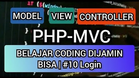 PHP MVC CRUD Untuk Pemula | #10 Login