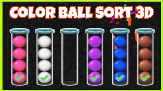 Color Ball Sort 3D -level 19-34 screenshot 1