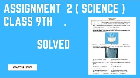 Assignment 2  Science class 9th English medium. Solved MCQ ( CEP Worksheet 2 ).