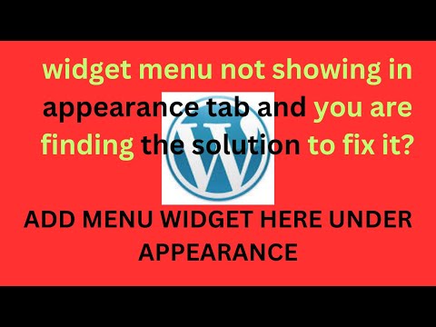 menu not appearing in appearance tab wordpress. Widgets & Menus Missing