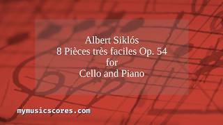 Siklós 8 Pièces très faciles Op. 54 for Cello and Piano