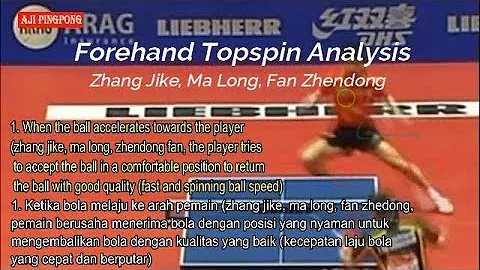 Forehand Topspin Analysis Zhang Jike, Ma Long, Fan Zhendong
