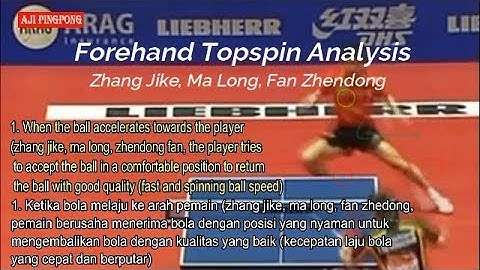 Forehand Topspin Analysis Zhang Jike, Ma Long, Fan Zhendong