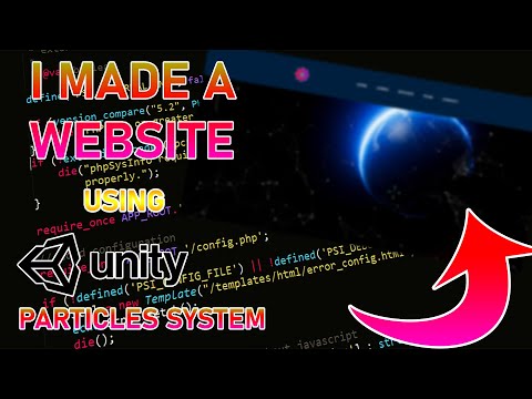 I made a WEBSITE using Unity's PARTICLES SYSTEM! (ok maybe not Unity, but still particles)