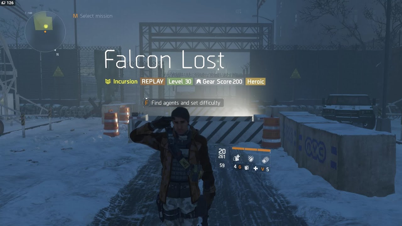 The Division Heroic Falcon Lost Completed Solo Youtube