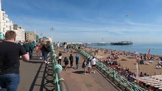 5K Video Brighton Beach in England on Easter Holidays 2021 Sunny day #brighton #beach #uk #sunny