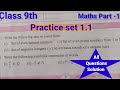 Practice set 11 class 9th  maths part1  algebra  chapter 1 sets  complete solution