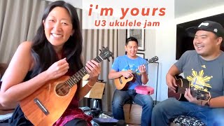 I'm Yours (Jason Mraz) // Cynthia Lin Ukulele Play-Along //Jam w U3, Ukulenny, Abe Lagrimas Jr chords