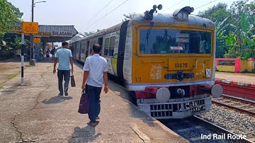 Katwa-Bandel Conventional EMU Local Train Arrive & Depart Balagarh Station | Eastern Railways
