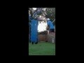 Climbing rope bounding on outdoor fitness station