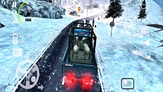Russian Car Driver ZIL 130 - Winter Roads - Live Animal Transport & Hitchhiker -  Android GamePlay screenshot 1