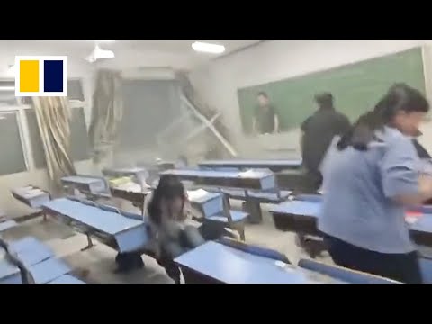 Windstorm sweeps through campus in China