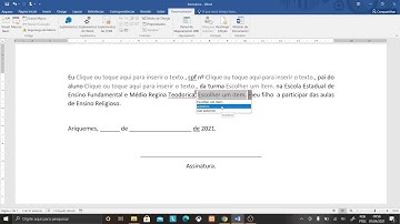 Criando um formulário editável no Word