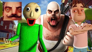 Hello Neighbor - My New Neighbor Mr Meat Granny Baldi Aaron Gameplay Walkthrough