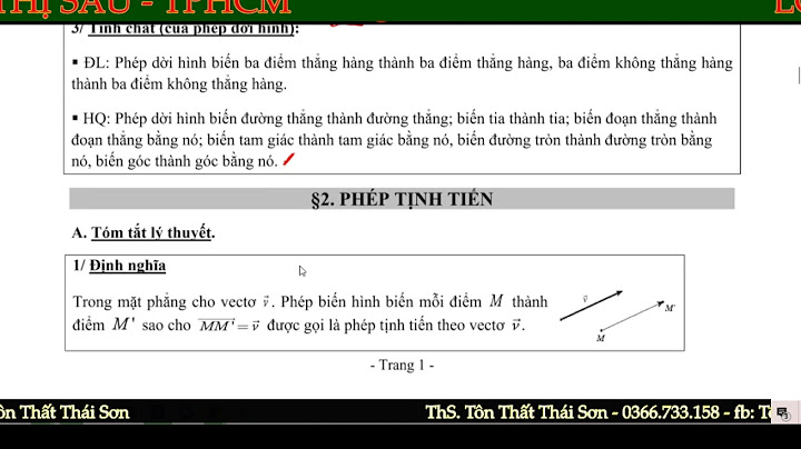 Các dạng toán phép tịnh tiến 11 word năm 2024