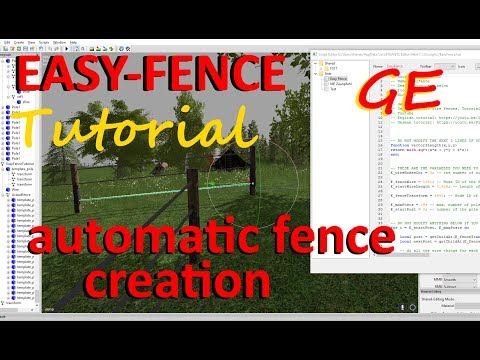 FS17 - EasyFence GE-Script Tutorial | wire-fence automation | Giants Editor