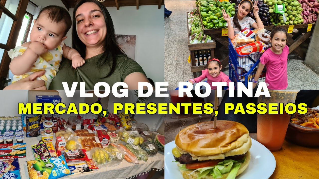 VLOG: Compras de mercado da semana, presentes para as crianças, rotina e fim de semana!