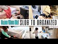 SLOB TO ORGANIZED P2 | DECLUTTERING, ORGANIZING & DEEP CLEANING MOTIVATION | EXTREME CLEAN WITH ME
