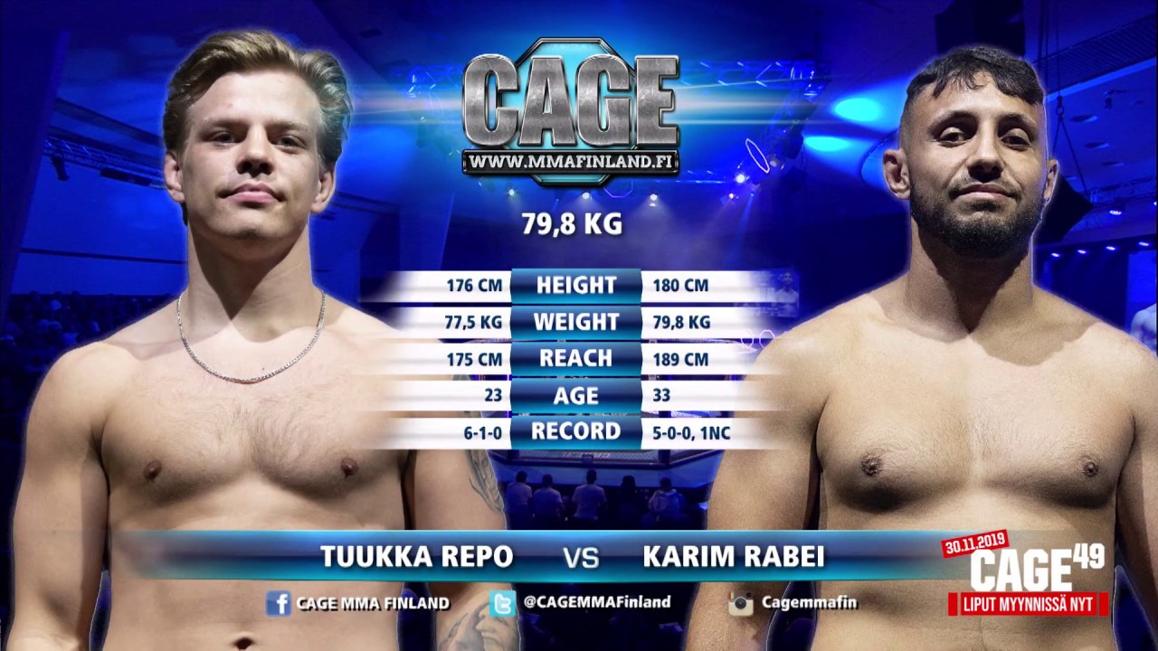 CAGE 48 Tuukka Repo vs Karim Rabei Fight Highlight