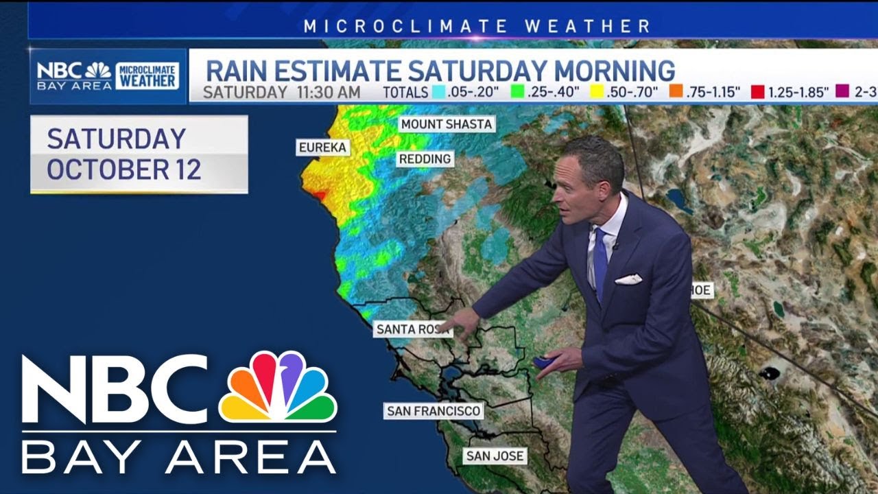 Bay Area forecast: Spotty shower chance - YouTube