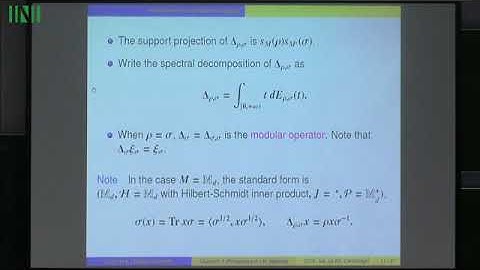 Prof. Fumio Hiai | Quantum f-divergences in von Neumann algebras