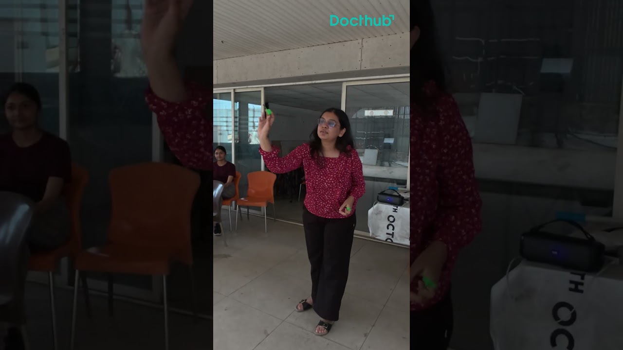 Electricity: Off. Masti mode: ON. When work paused, we hit play — on games and Garba! 💃🎮 #docthub