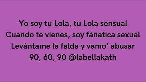 Lola--- La Bellakath (remix) (part. Jedis y Gote)  LETRA