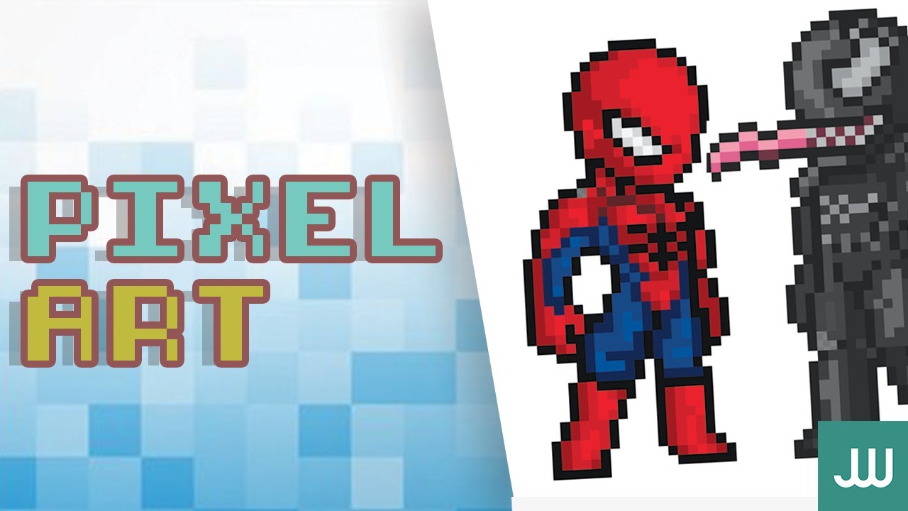 pixel-art-dibujar-spiderman-venom-marvel-youtube
