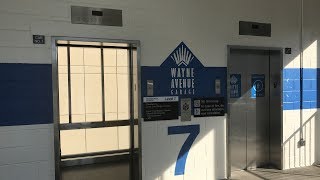 Thyssenkrupp Spf Elevators Bank 2 At Wayne Avenue Garage, Silver Spring, Md