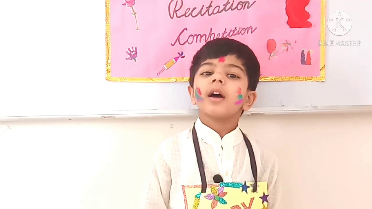 हिंदी काव्य प्रतियोगिता।  Poem on Holi for Hindi Recitation |