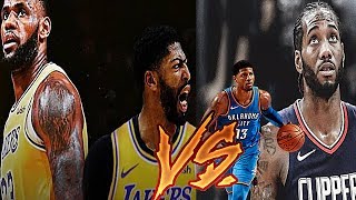 LeBron James \& AD Vs Kawhi Leonard \& Paul George NBA 2K19 (Who Is The Best Duo)