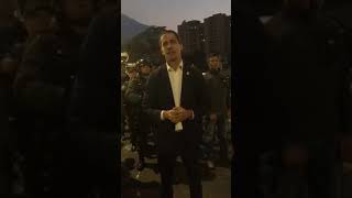 Guaidó le habla a Venezuela desde la Base Aérea La Carlota