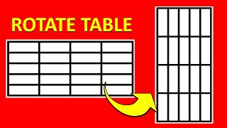 How to Rotate Table in Word from Horizontal to Vertical