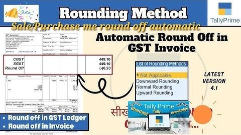 Automatic Round off Invoice Value in Tally Prime with GST #roundoff ! Round off Normal Rounding