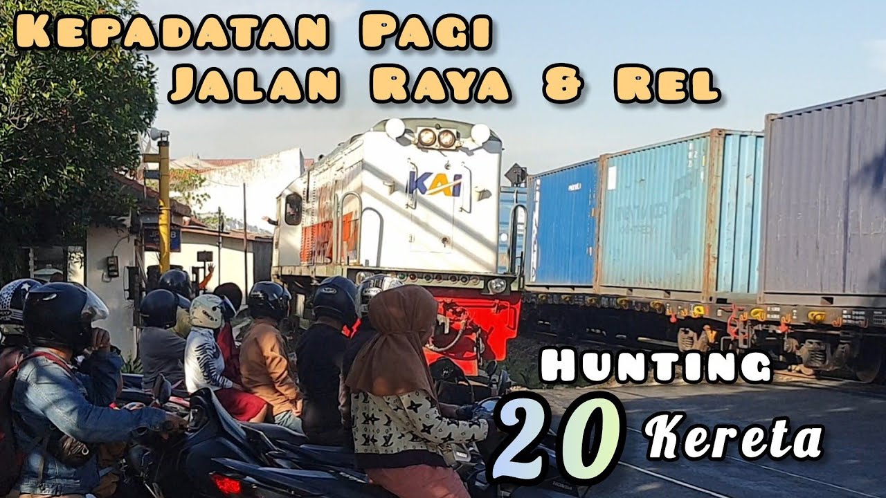 Hunting 20 Kereta Pagi! Rel Sibuk, Jalan Raya Ikut Padat 🚆⚡